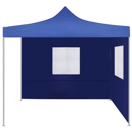 The Living Store - Tissu - Tente pliable avec 2 parois 3 x 3 m Bleu - TLS44961 2