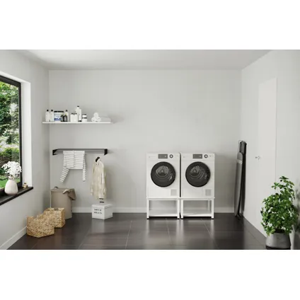Wasophoogte - Wasmachine verhoger - Dubbel - Lekbak - Opbouwmeubel - Universeel - 65*125*42 cm 2