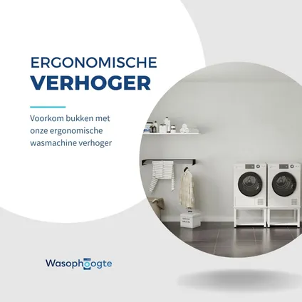 Wasophoogte - Wasmachine verhoger - Dubbel - Lekbak - Opbouwmeubel - Universeel - 65*125*42 cm 6