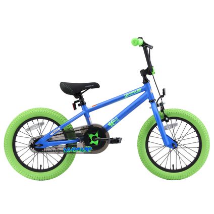 Bikestar BMX kinderfiets 16 inch blauw / groen