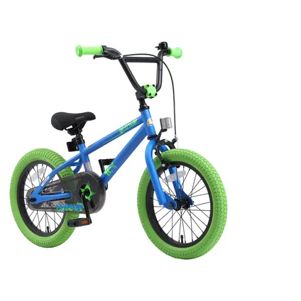 Bikestar BMX kinderfiets 16 inch blauw / groen 2
