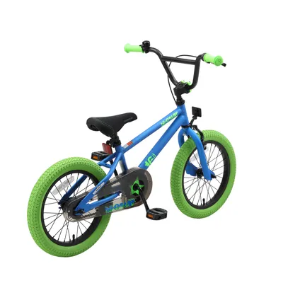 Bikestar BMX kinderfiets 16 inch blauw / groen 3