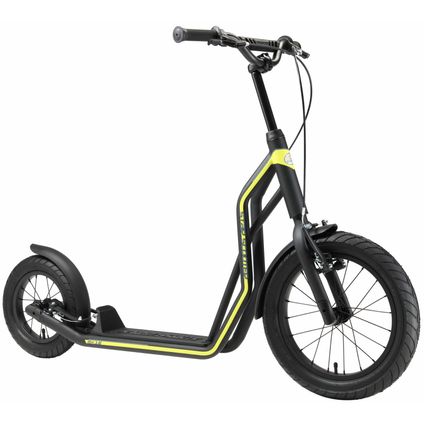 STAR SCOOTER autoped 16 inch + 12 inch zwart