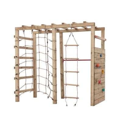 Intergard - Houten speeltoestel houten schommel klimtoren King Kong 240x120x220cm