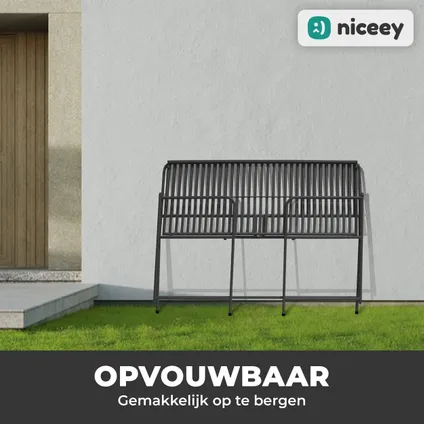 Niceey Tuinbank - Inklapbaar - Weerbestendig - Opvouwbaar - 118x50x90 cm - Antreciet 3