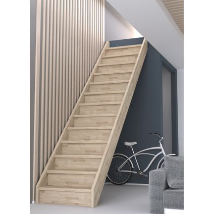 Sogem - Molenaarstrap Milaan - eiken - dichte trap met 13 treden - modern