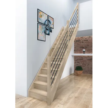 Escalier de meunier Milan - Sogem - chêne - escalier fermé avec 13 marches - moderne 4