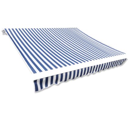 The Living Store - Tissu - Toile d'auvent Bleu et blanc 500x300 cm - TLS143701