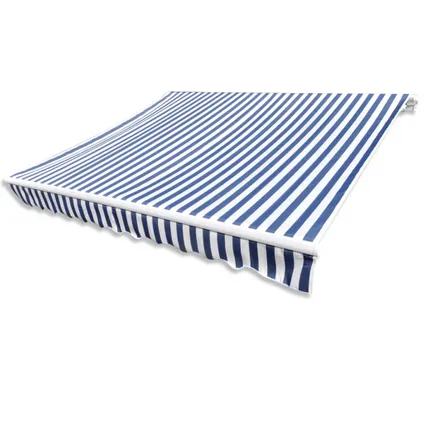 The Living Store - Tissu - Toile d'auvent Bleu et blanc 500x300 cm - TLS143701 2