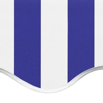 vidaXL - Polyester - Vervangingsdoek voor luifel 4x3,5 m blauw en wit - TLS311918 5