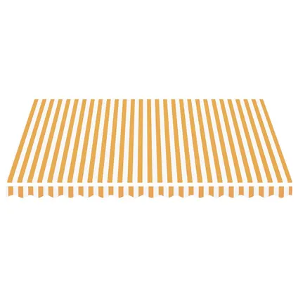 vidaXL - Polyester - Vervangingsdoek voor luifel 4x3,5 m geel en wit - TLS311938 3