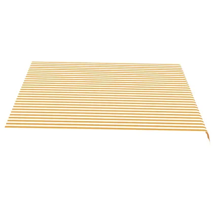 vidaXL - Polyester - Vervangingsdoek voor luifel 4x3,5 m geel en wit - TLS311938 4