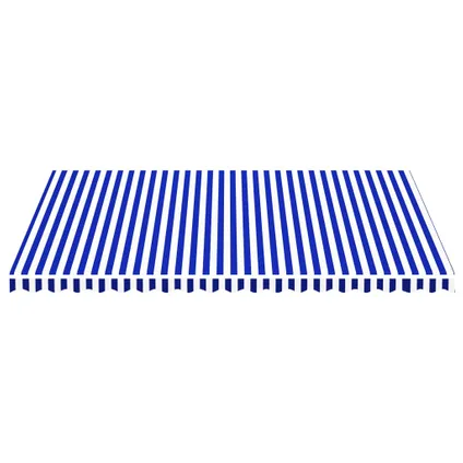 vidaXL - Polyester - Vervangingsdoek voor luifel 5x3,5 m blauw en wit - TLS311922 3