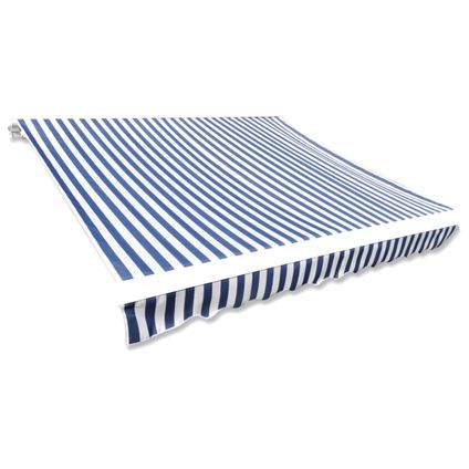The Living Store - Tissu - Toile d'auvent Bleu et blanc 350x250 cm - TLS143699