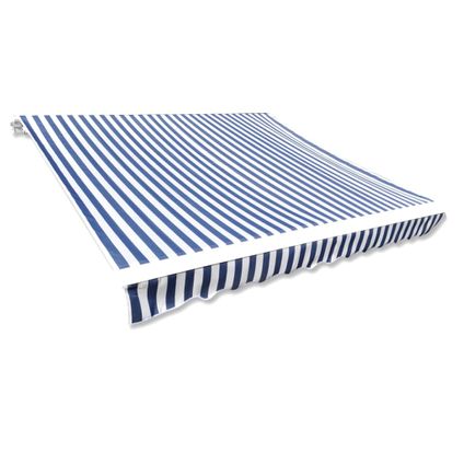 The Living Store - Tissu - Toit d'auvent Toile Bleu et blanc 3x2,5 m (Cadre non - TLS141010