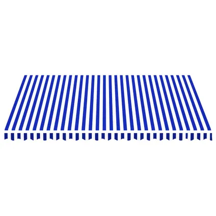 The Living Store - Polyester - Tissu de remplacement pour auvent Bleu et blanc - TLS311920 3