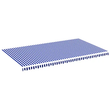 vidaXL - Polyester - Vervangingsdoek voor luifel 6x3,5 m blauw en wit - TLS311924 2
