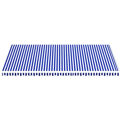 vidaXL - Polyester - Vervangingsdoek voor luifel 6x3,5 m blauw en wit - TLS311924 3