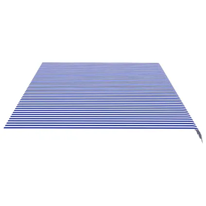 vidaXL - Polyester - Vervangingsdoek voor luifel 6x3,5 m blauw en wit - TLS311924 4