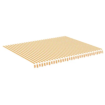 vidaXL - Polyester - Vervangingsdoek voor luifel 4,5x3,5 m geel en - TLS311940 2