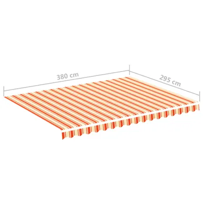 vidaXL - Polyester - Vervangingsdoek voor luifel 4x3 m geel en oranje - TLS312017 6