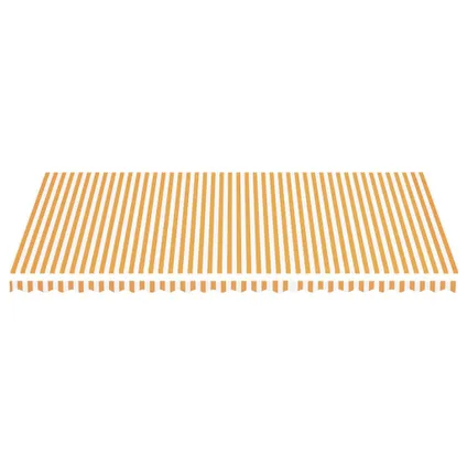 vidaXL - Polyester - Vervangingsdoek voor luifel 6x3,5 m geel en wit - TLS311944 3