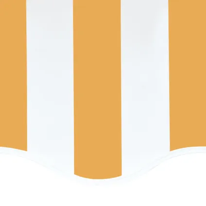 vidaXL - Polyester - Vervangingsdoek voor luifel 6x3,5 m geel en wit - TLS311944 5