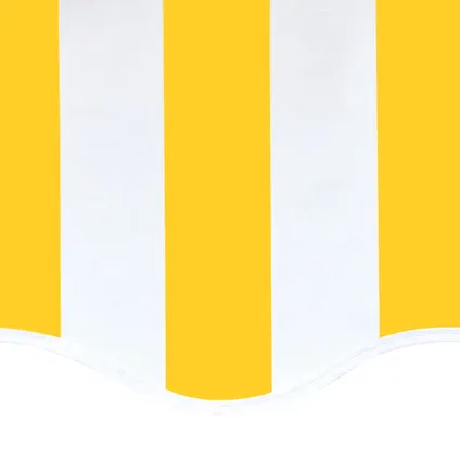 vidaXL - Polyester - Vervangingsdoek voor luifel 6x3,5 m geel en wit - TLS311944 7