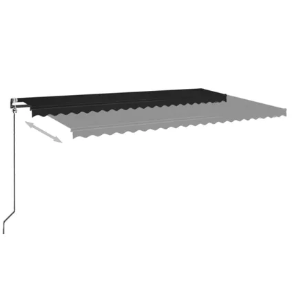 The Living Store - Aluminium - Luifel automatisch met LED en windsensor 500x350 - TLS306923 3