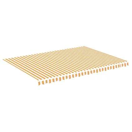 vidaXL - Polyester - Vervangingsdoek voor luifel 5x3,5 m geel en wit - TLS311942 2
