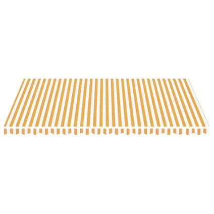 vidaXL - Polyester - Vervangingsdoek voor luifel 5x3,5 m geel en wit - TLS311942 3