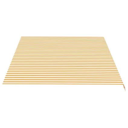 vidaXL - Polyester - Vervangingsdoek voor luifel 5x3,5 m geel en wit - TLS311942 4