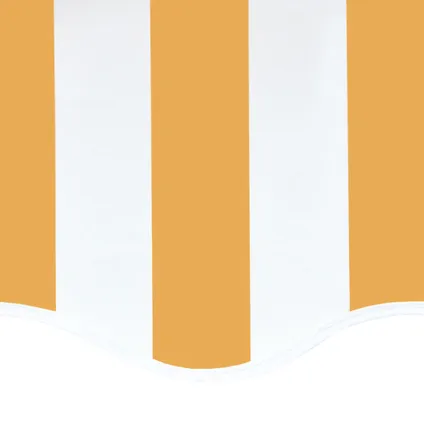vidaXL - Polyester - Vervangingsdoek voor luifel 5x3,5 m geel en wit - TLS311942 5