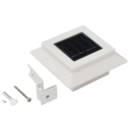 vidaXL - Polypropyleen - LED-solarlampen vierkant 12 cm wit 6 st - TLS44469 6