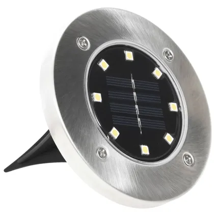 vidaXL - Kunststof - Grondlampen 8 st solar LED wit - TLS44416 4