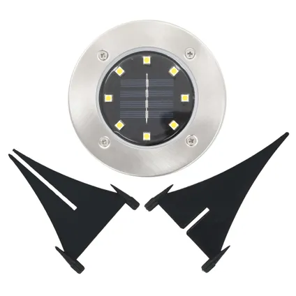 vidaXL - Kunststof - Grondlampen 8 st solar LED wit - TLS44416 6