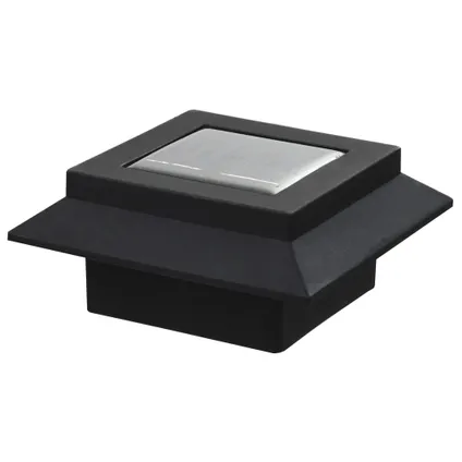 vidaXL - Polypropyleen - Solarlampen 12 st LED vierkant 12 cm zwart - TLS277136 9