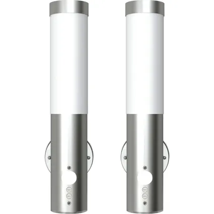 vidaXL - Roestvrij staal - Buitenwandlamp met bewegingsdetector - TLS40371 8