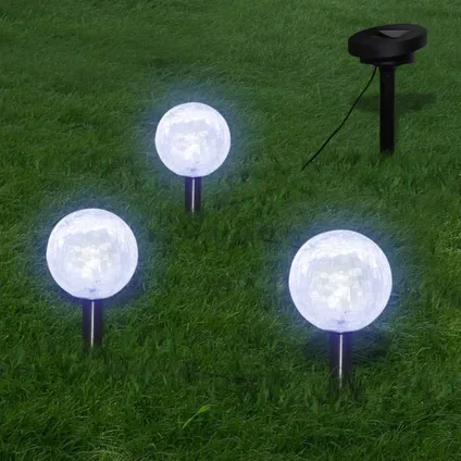 vidaXL - Glas - Tuinlampen 6 st LED met grondankers en zonnepanelen - TLS277121 2