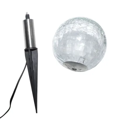 vidaXL - Glas - Tuinlampen 6 st LED met grondankers en zonnepanelen - TLS277121 7