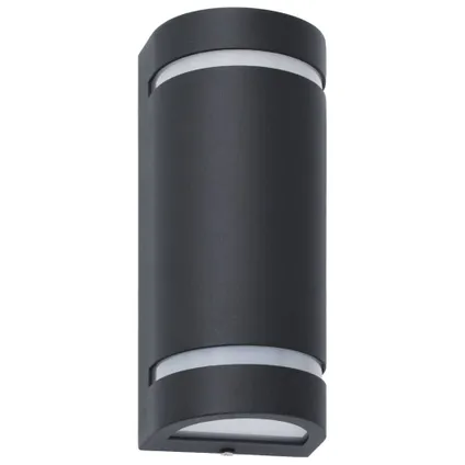 vidaXL - Aluminium - Buitenwandlampen 2 st 35 W halfrond zwart - TLS45649 3