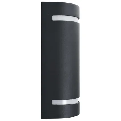 vidaXL - Aluminium - Buitenwandlampen 2 st 35 W halfrond zwart - TLS45649 4