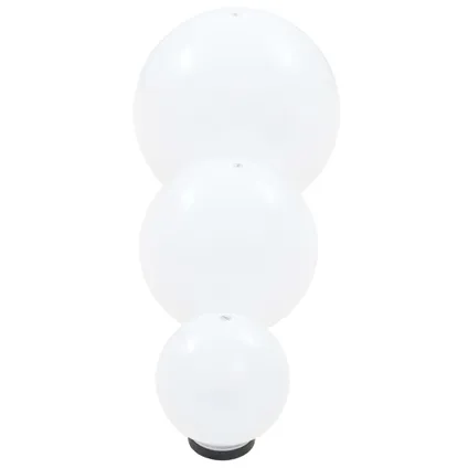 The Living Store - Plastique - Jeu de lampe boule à LED 3 pcs PMMA sphérique - TLS50659 5