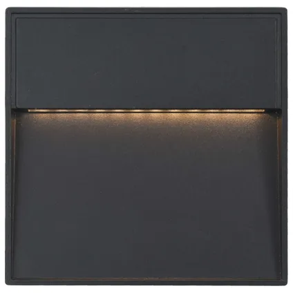 vidaXL - Aluminium - LED-buitenwandlampen 2 st 3 W vierkant zwart - TLS45659 4
