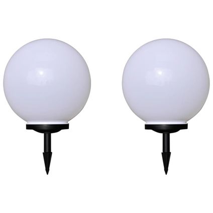 vidaXL - Kunststof - Tuinpadlampen 2 st met grondpin LED 40 cm - TLS277117