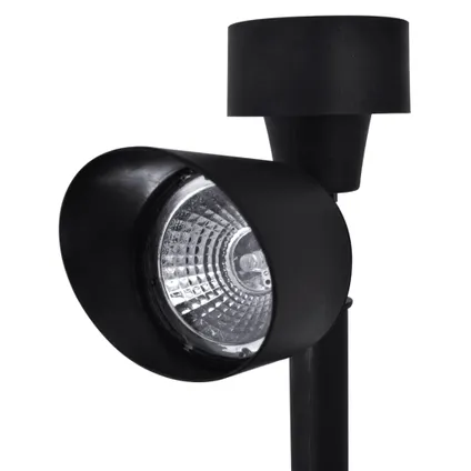 vidaXL - Kunststof - Outdoor Spotlight 12 st solar LED zwart - TLS41166 4