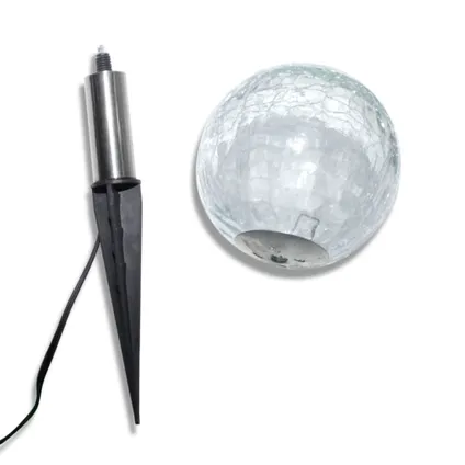 vidaXL - Glas - Solarbollampen 3 st LED met grondankers en - TLS40870 6