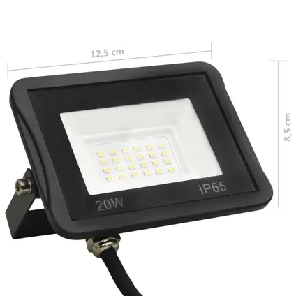 vidaXL LED Spotlight Tuinlamp - 12.5 x 8.5 cm - 20W - Koudwit - 6.000K 9