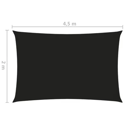 vidaXL - Zonnescherm rechthoekig 2x4,5 m oxford stof zwart - TLS135753 6