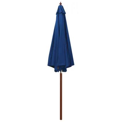 vidaXL - - Parasol met houten paal 300x258 cm blauw - TLS47125 5